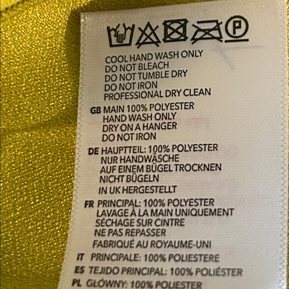 NWT Closet London - High neck mid-length pleated dress in Lime size 10 - Picture 8 of 9